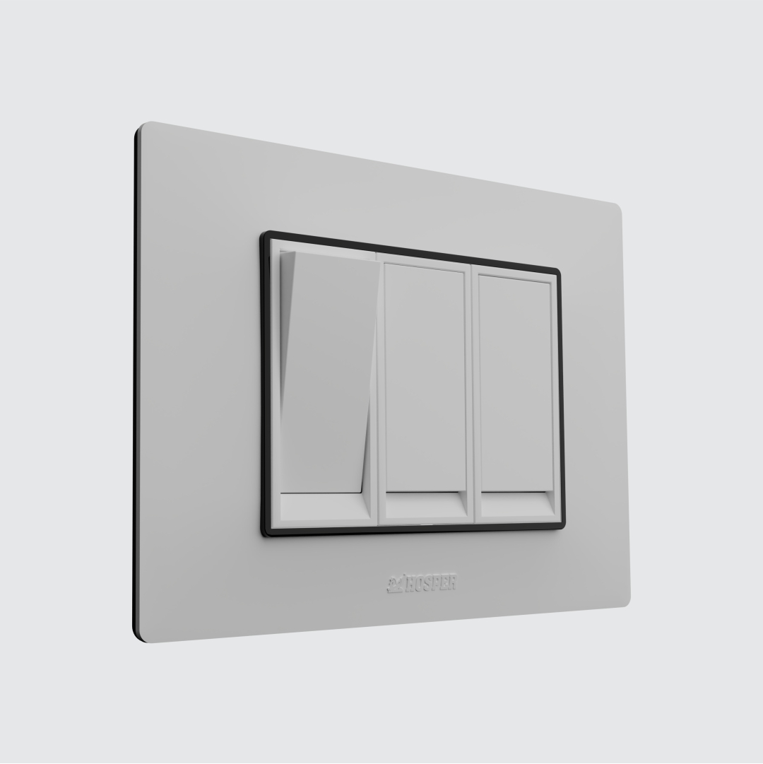 Flat Switch With Cute White Plate